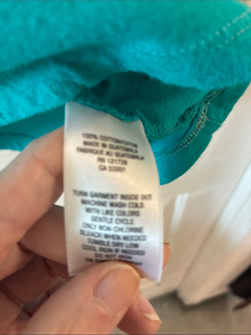 Aeropostale Teal colored V-Neck Tee with Purple & Blue Sparkly Floral Accent - Picture 4 of 5